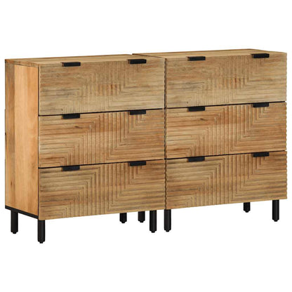 Sideboards 2 pcs Brown 60x33x75 cm Solid Wood Mango