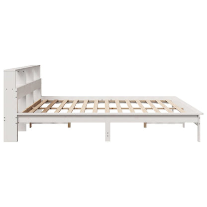 Bed Frame without Mattress White 200x200 cm Solid Wood Pine