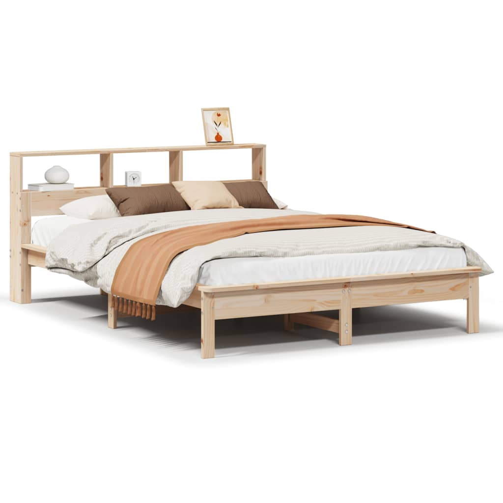 Bed Frame without Mattress 150x200 cm King Size Solid Wood Pine