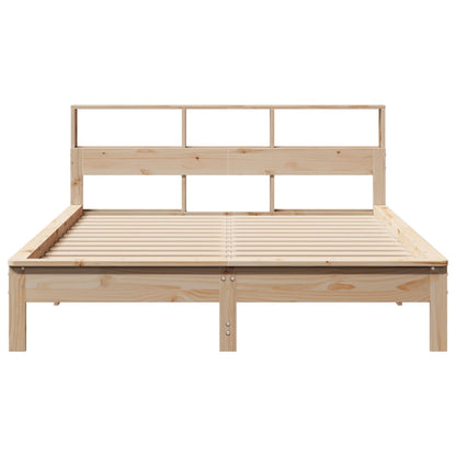 Bed Frame without Mattress 150x200 cm King Size Solid Wood Pine