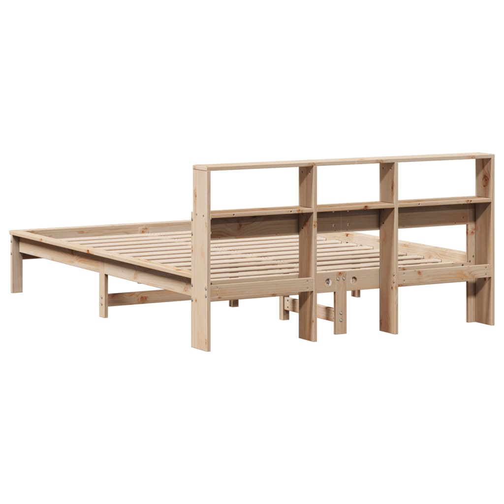 Bed Frame without Mattress 150x200 cm King Size Solid Wood Pine