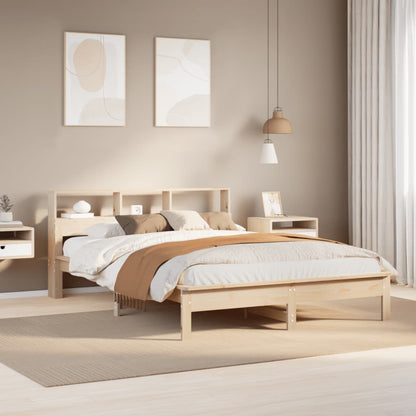 Bed Frame without Mattress 150x200 cm King Size Solid Wood Pine