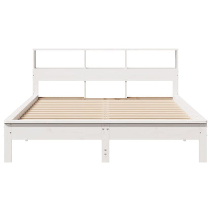 Bed Frame without Mattress White 140x190 cm Solid Wood Pine