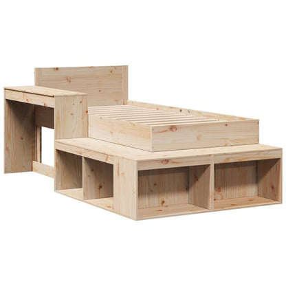 Bed Frame without Mattress 90x200 cm Solid Wood Pine