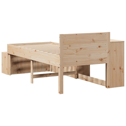 Bed Frame without Mattress 90x200 cm Solid Wood Pine