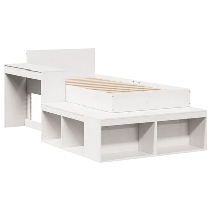 Bed Frame without Mattress White 90x200 cm Solid Wood Pine