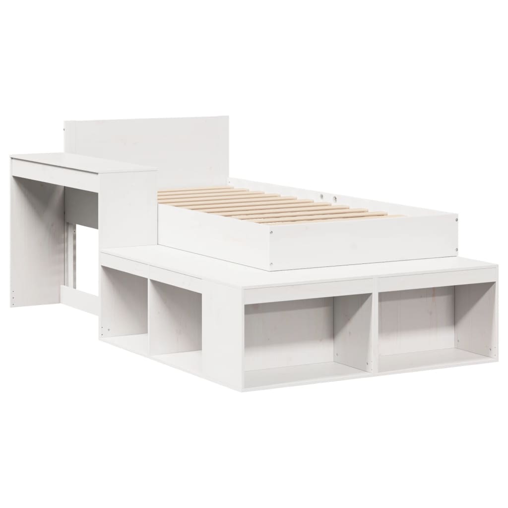 Bed Frame without Mattress White 80x200 cm Solid Wood Pine