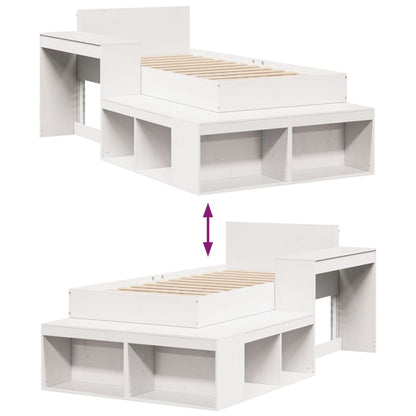 Bed Frame without Mattress White 80x200 cm Solid Wood Pine