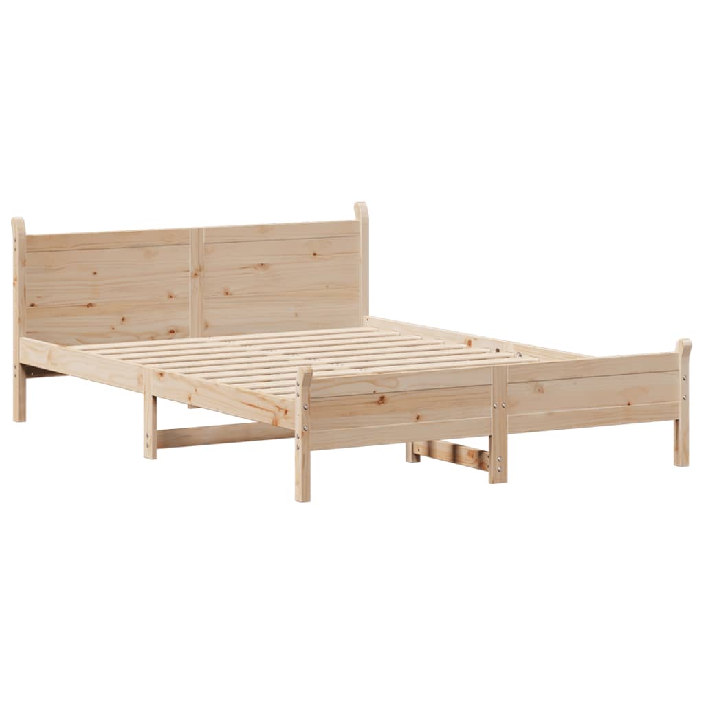 Bed Frame without Mattress 160x200 cm Solid Wood Pine