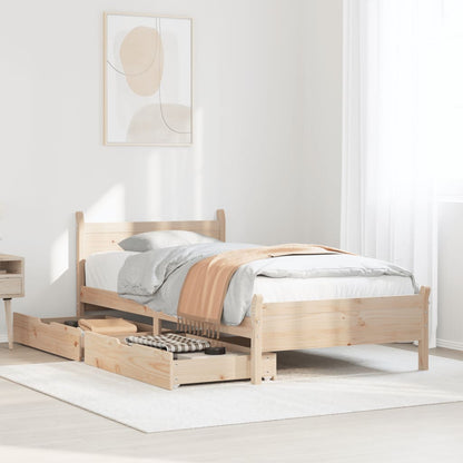 Bed Frame without Mattress 100x200 cm Solid Wood Pine