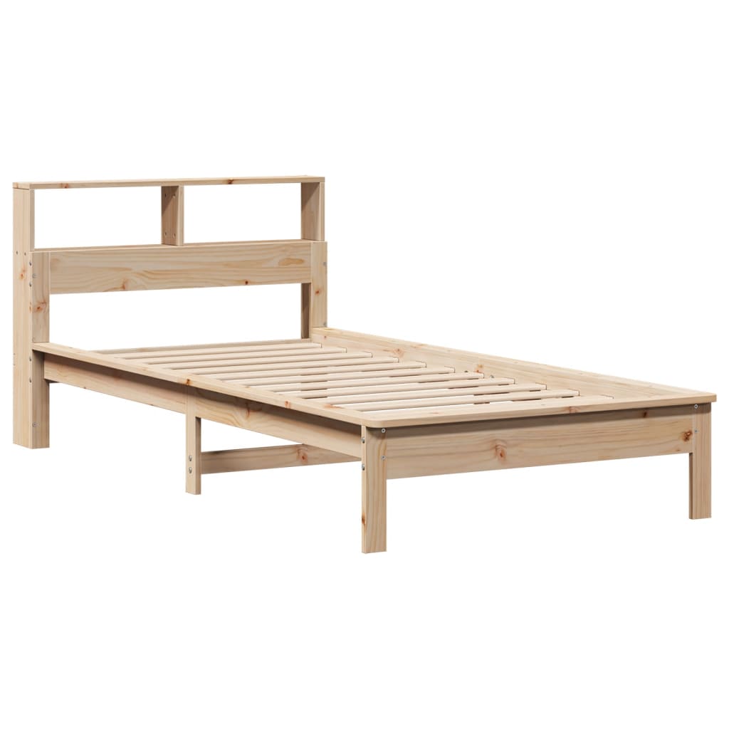 Bookcase Bed without Mattress 90x190 cm Single Solid Wood Pine