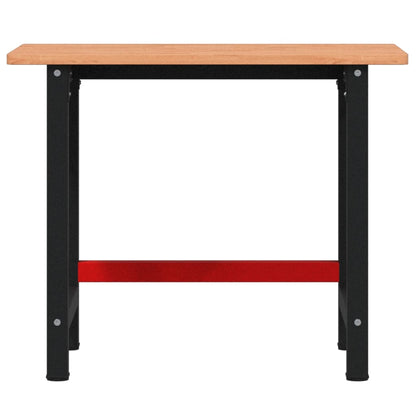 Workbench 100x60x81.5 cm Solid Wood Beech Rectangular