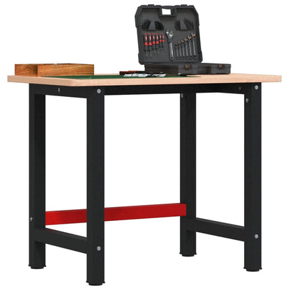 Workbench 100x(55-60)x81.5 cm Solid Wood Beech