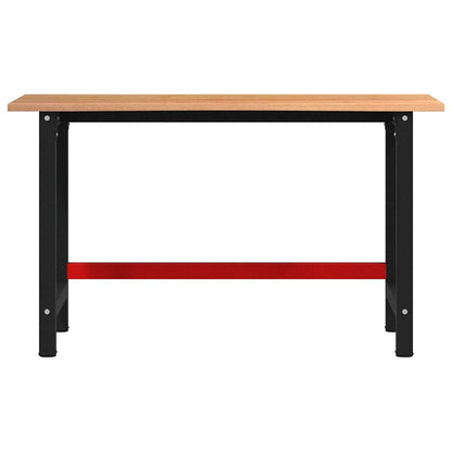 Workbench Light Brown 140x60x81.5 cm Solid Wood Oak