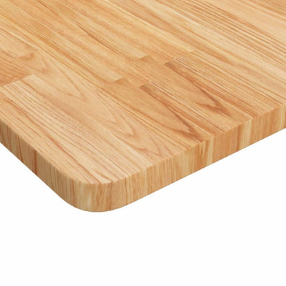 Workbench Light Brown 100x60x(71.5-98) cm Solid Wood Oak Rectangular