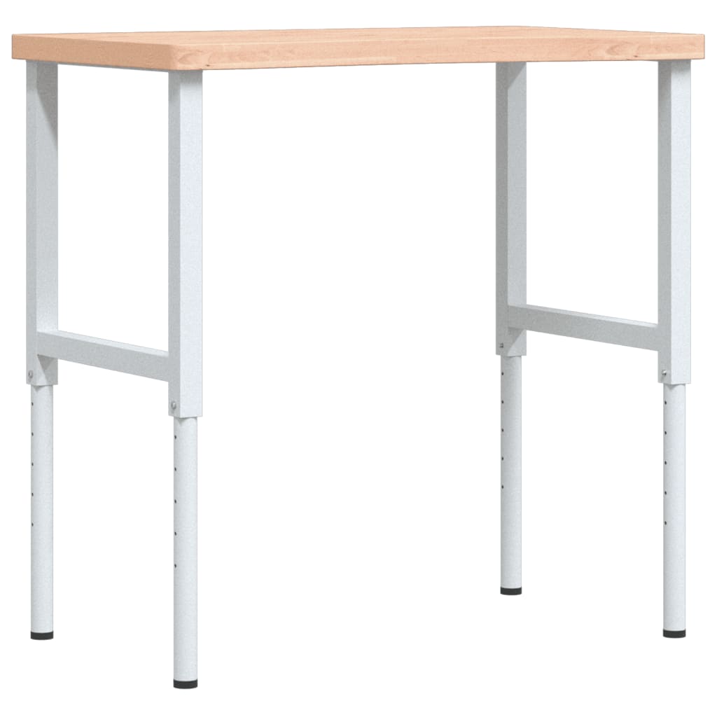 Workbench 100x(55-60)x(73-99.5) cm Solid Wood Beech