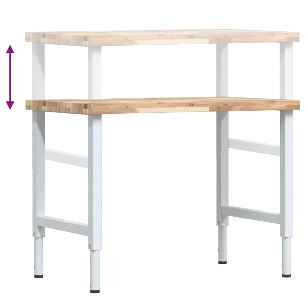 Workbench 100x60x(73-99.5) cm Solid Wood Acacia Rectangular