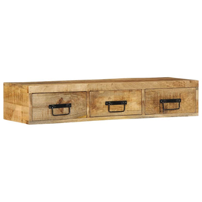 Wall-mounted TV Cabinet 100x30x19 cm Solid Rough Wood Mango