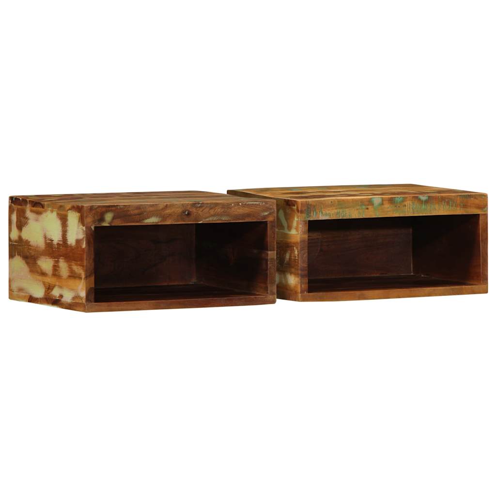 Wall-mounted TV Cabinets 2 pcs Solid Wood Reclaimed