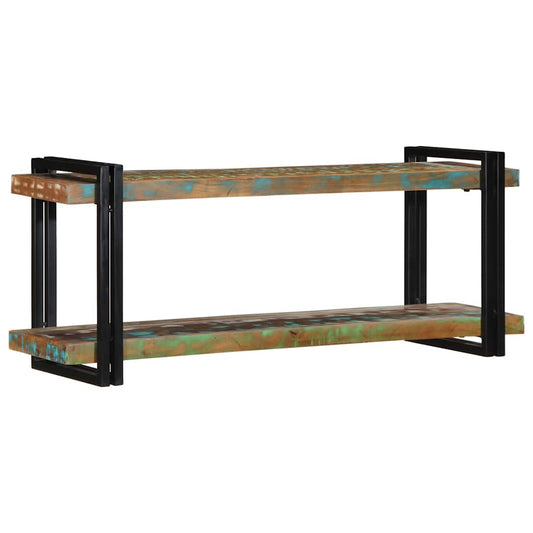 Wall Shelf Multicolour Solid Wood Reclaimed