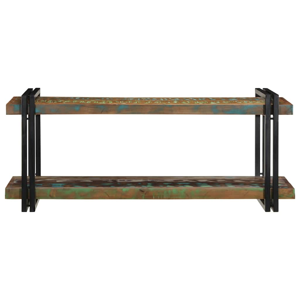 Wall Shelf Multicolour Solid Wood Reclaimed