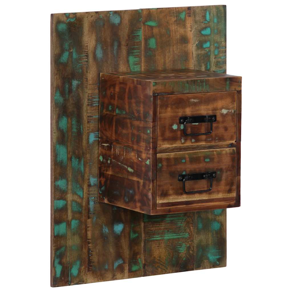 Bedside Cabinet Multicolour 60x32x80 cm Solid Wood Reclaimed