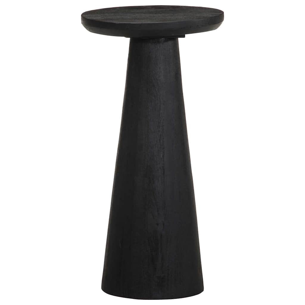 Side Table Black Ø30x60 cm Solid Wood Mango