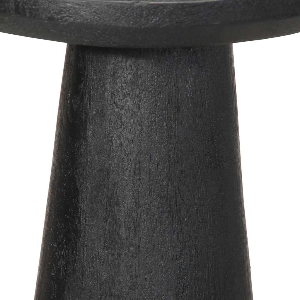 Side Table Black Ø30x60 cm Solid Wood Mango