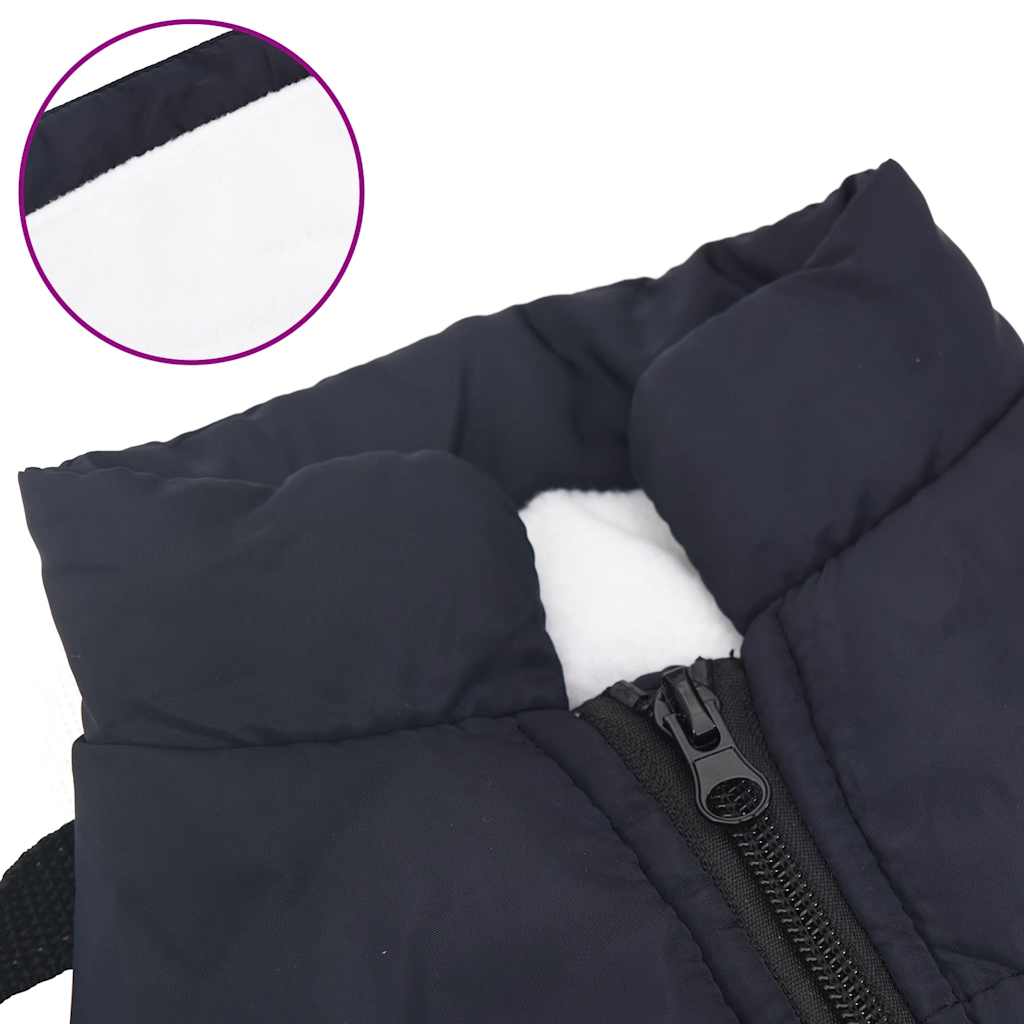 Dog Coat with Harness Waterproof Reflective Navy Blue M