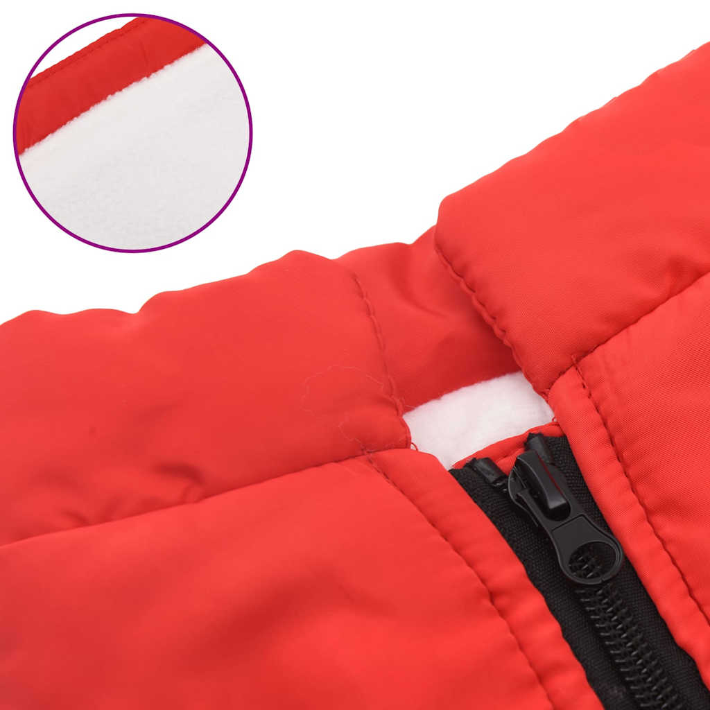 Dog Coat with Harness Waterproof Reflective Red 2XL