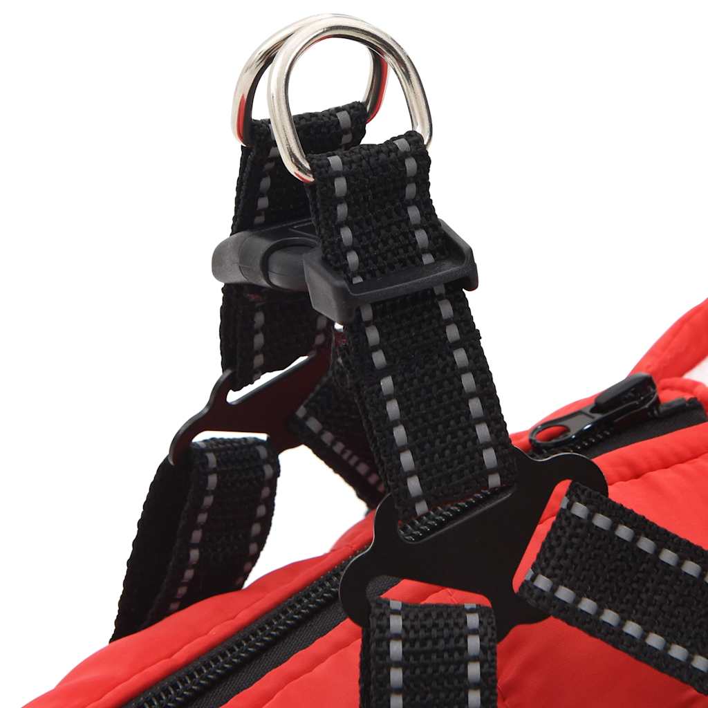 Dog Coat with Harness Waterproof Reflective Red 2XL