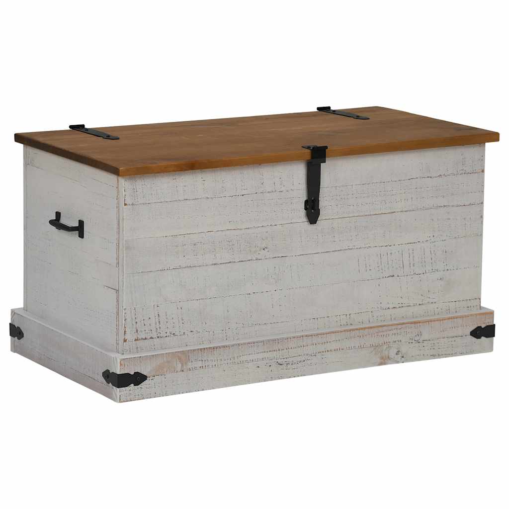 Storage Chest HALDEN White 91x48x47 cm Solid Wood Pine