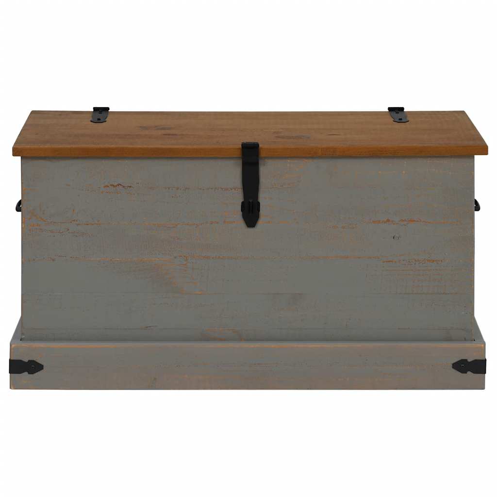 Storage Chest HALDEN Grey 91x48x47 cm Solid Wood Pine