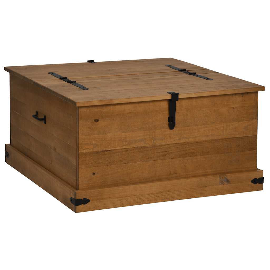 Storage Chest HALDEN 91x91x47 cm Solid Wood Pine