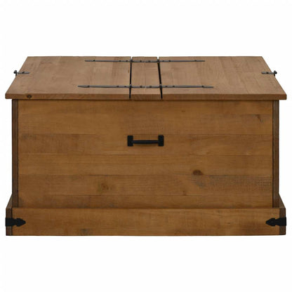 Storage Chest HALDEN 91x91x47 cm Solid Wood Pine