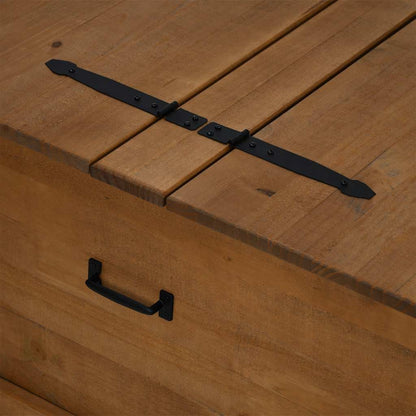 Storage Chest HALDEN 91x91x47 cm Solid Wood Pine