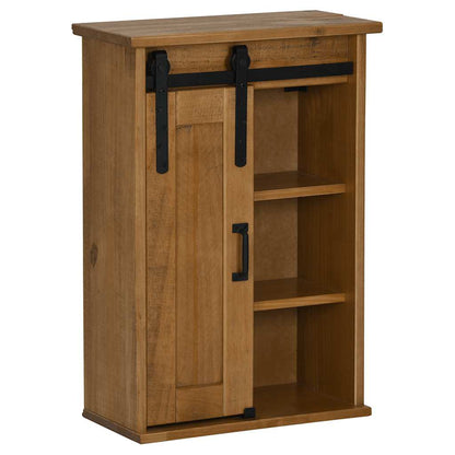 Hanging Cabinet HALDEN with Sliding Door 49x22.5x70 cm Pine