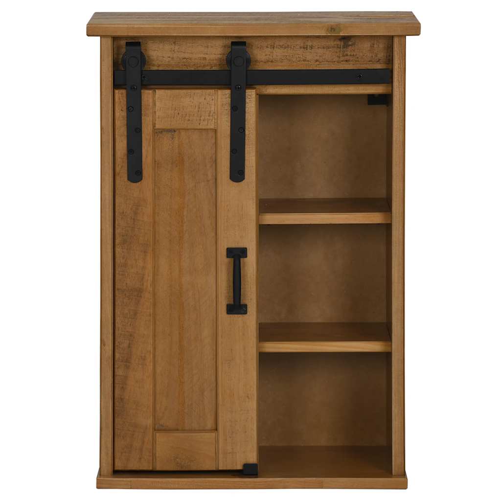 Hanging Cabinet HALDEN with Sliding Door 49x22.5x70 cm Pine