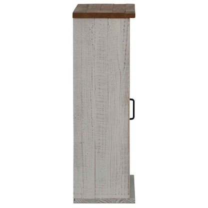 Hanging Cabinet HALDEN with Sliding Door White 49x22.5x70 cm Pine