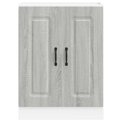 Sink Base Cabinet Kalmar Grey Sonoma 60x46x81.5 cm Engineered Wood