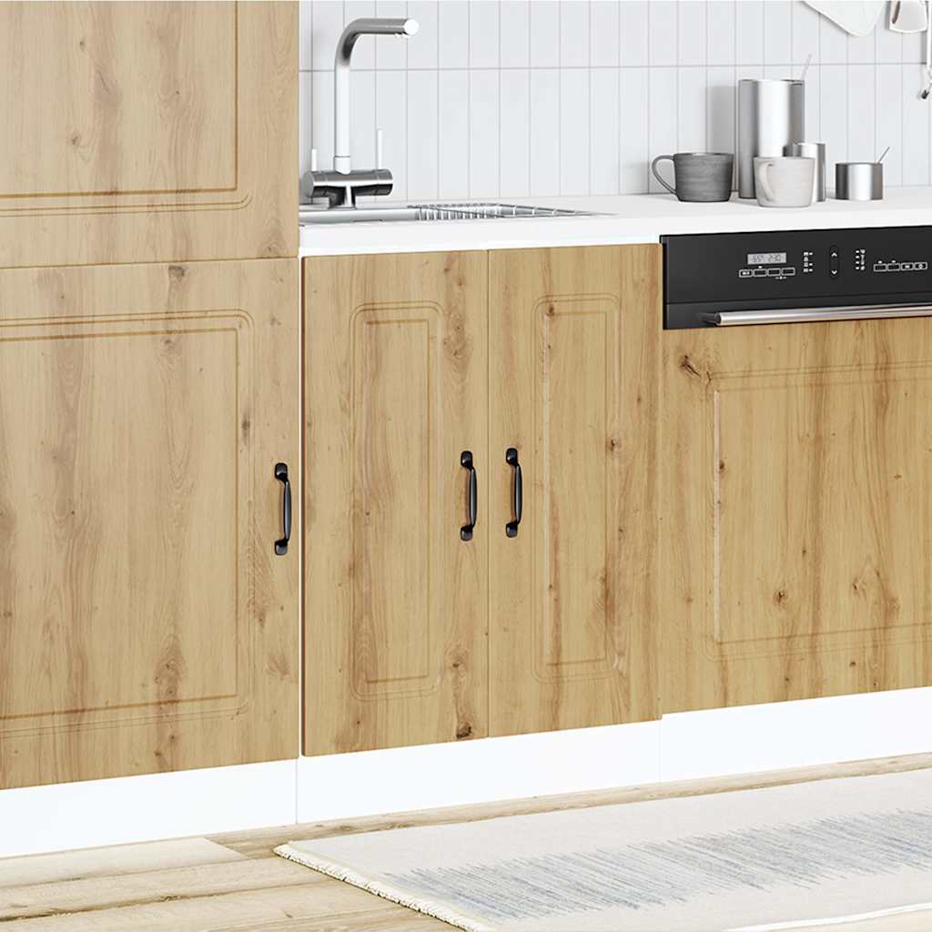 Sink Base Cabinet Kalmar Artisan Oak 60x46x81.5 cm Engineered Wood