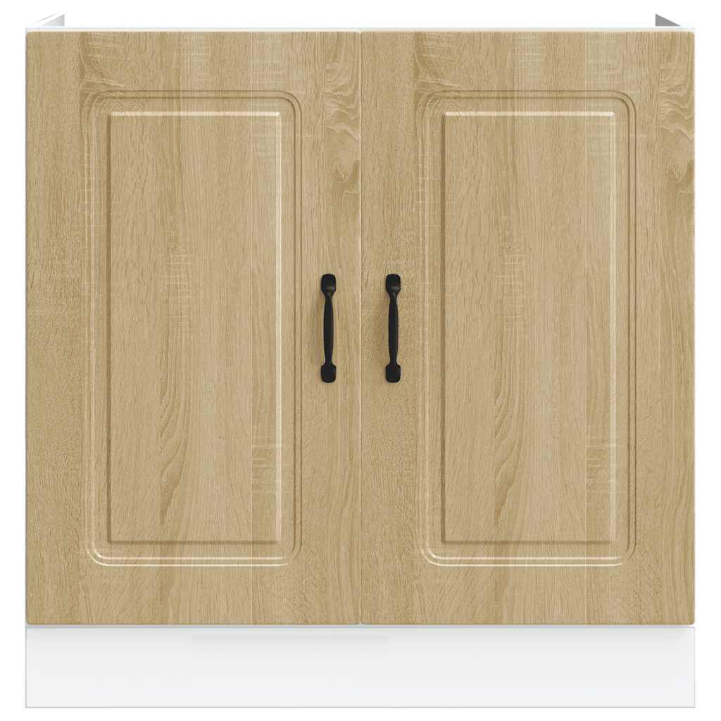 Sink Base Cabinet Kalmar Sonoma Oak 80x46x81.5 cm Engineered Wood