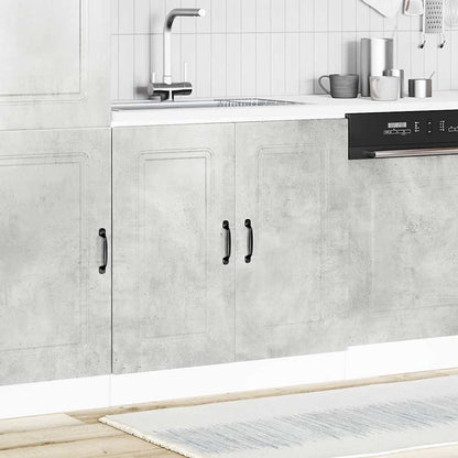 Sink Base Cabinet Kalmar Concrete Grey 80x46x81.5 cm Engineered Wood