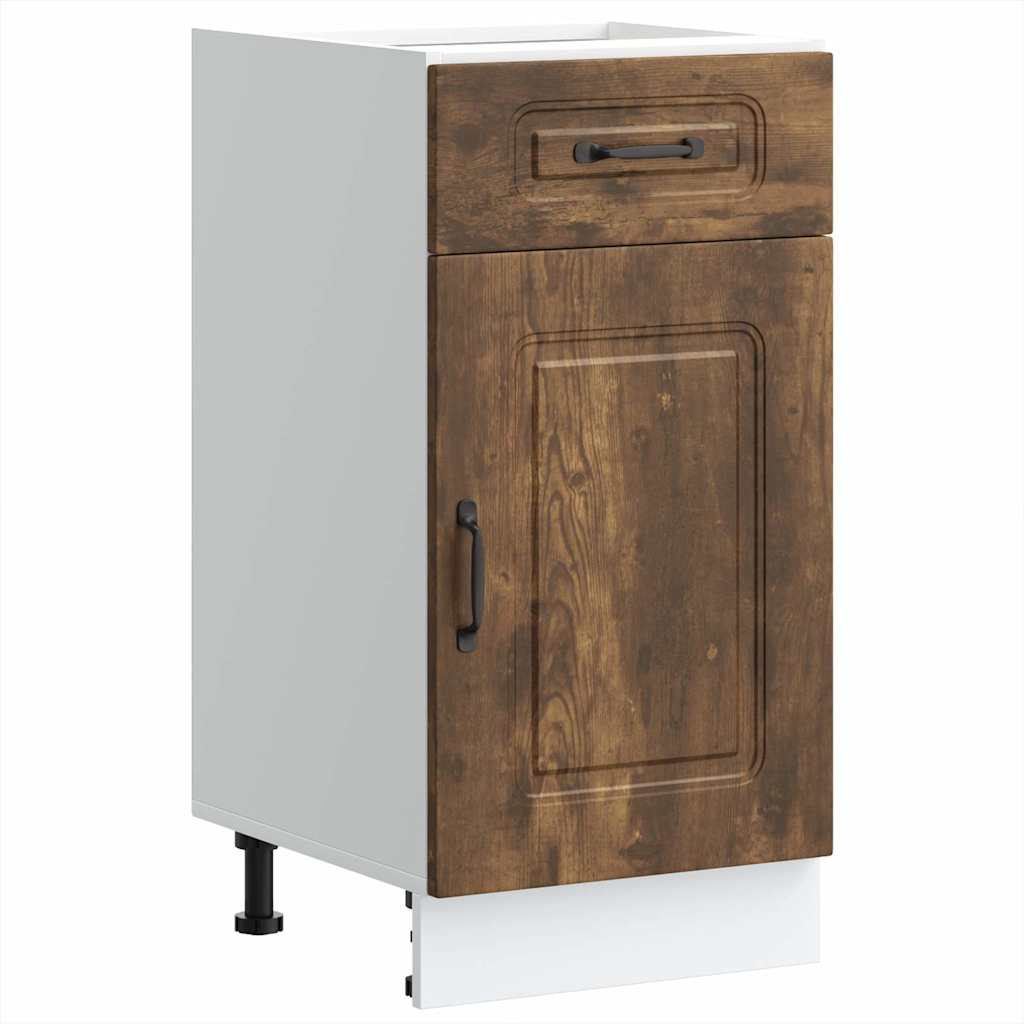 Kitchen Base Cabinet Kalmar Smoked Oak Engineered Wood