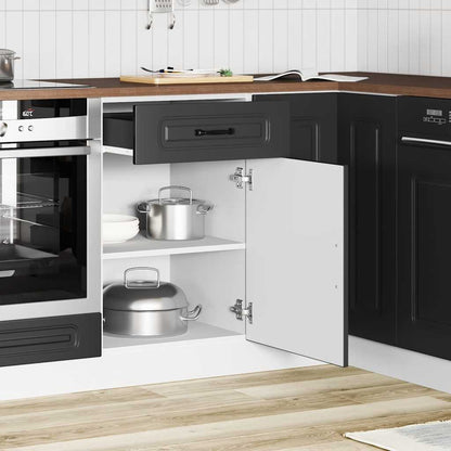 Kitchen Base Cabinet Kalmar Black Engineered Wood