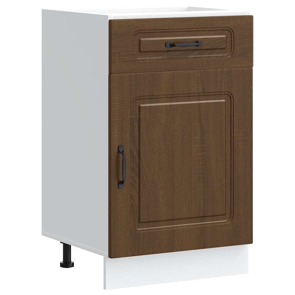 Kitchen Base Cabinet Kalmar Brown Oak Engineered Wood