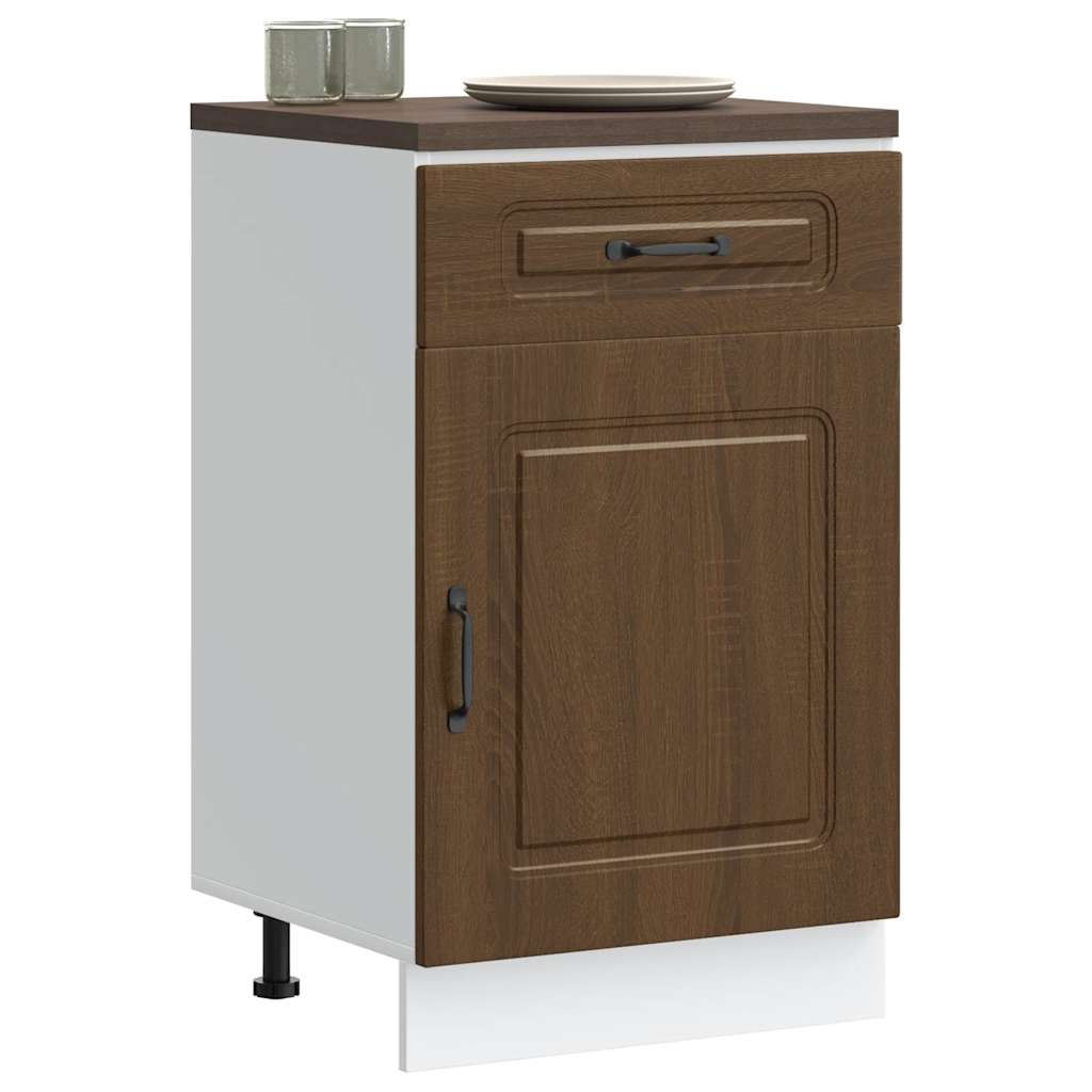 Kitchen Base Cabinet Kalmar Brown Oak Engineered Wood