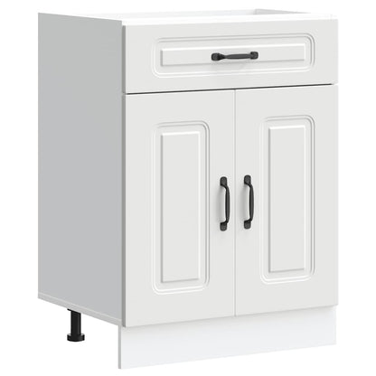 Kitchen Base Cabinet Kalmar White Engineered Wood