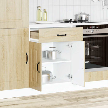 Kitchen Base Cabinet Kalmar Sonoma Oak Engineered Wood