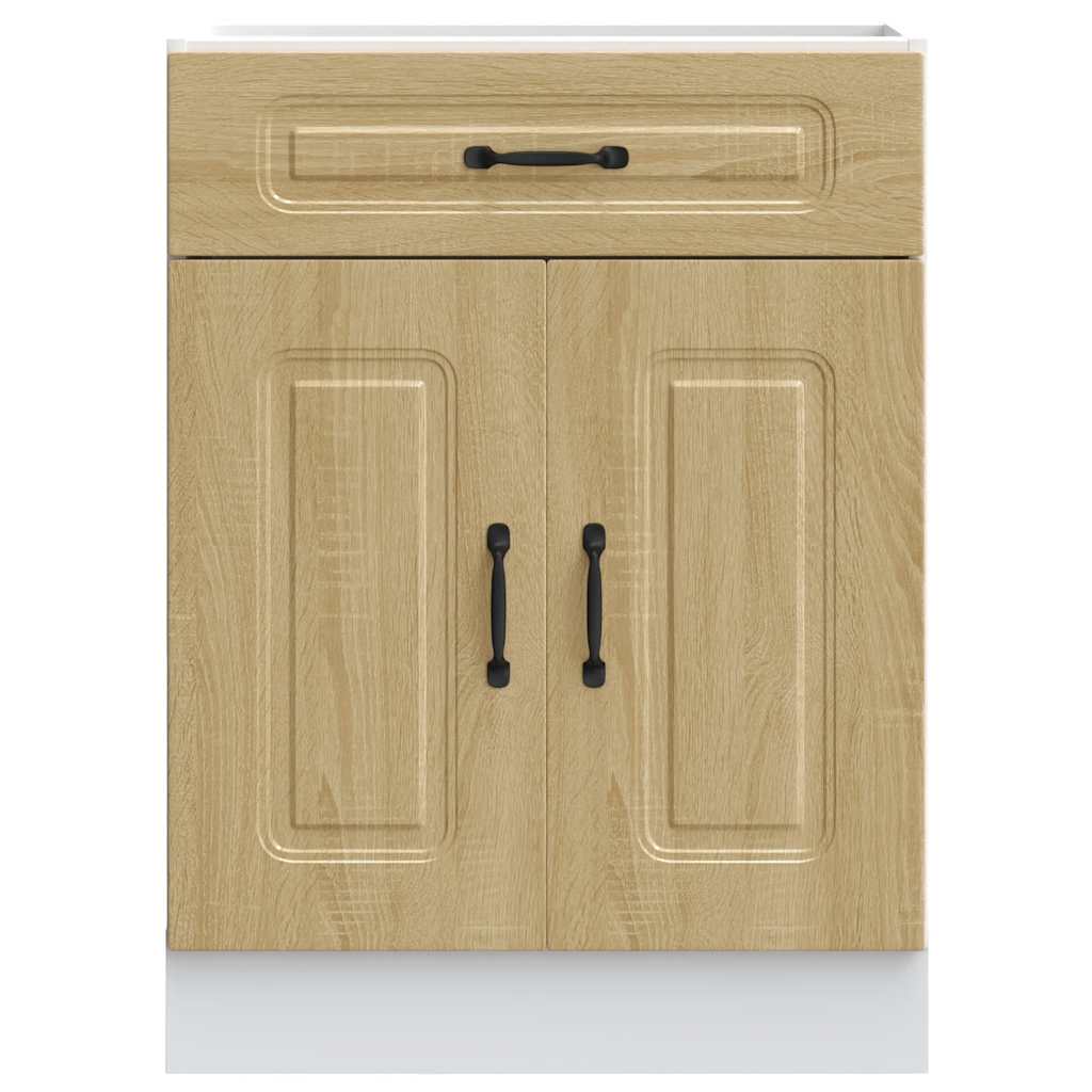 Kitchen Base Cabinet Kalmar Sonoma Oak Engineered Wood